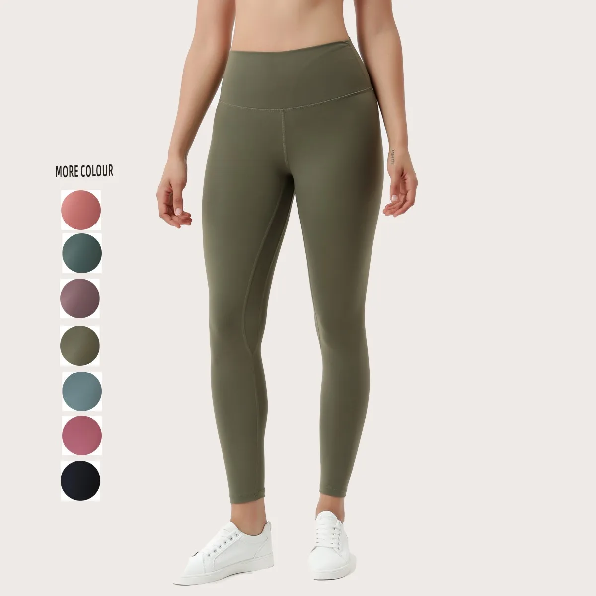 Yeni Avrupa ve Amerikan Yoga Pantolon kadın kalça kaldırma spor fitness pantolonları yüksek bel ince Yoga Spor dokuz puan Görüntü  4