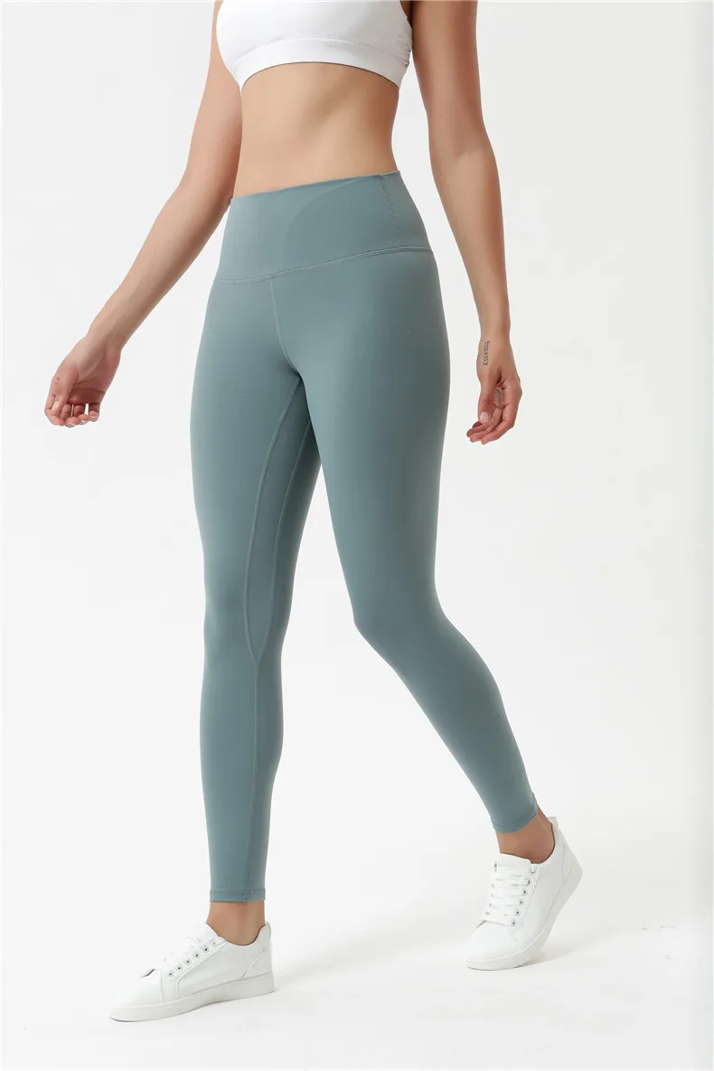 Yeni Avrupa ve Amerikan Yoga Pantolon kadın kalça kaldırma spor fitness pantolonları yüksek bel ince Yoga Spor dokuz puan Görüntü  5