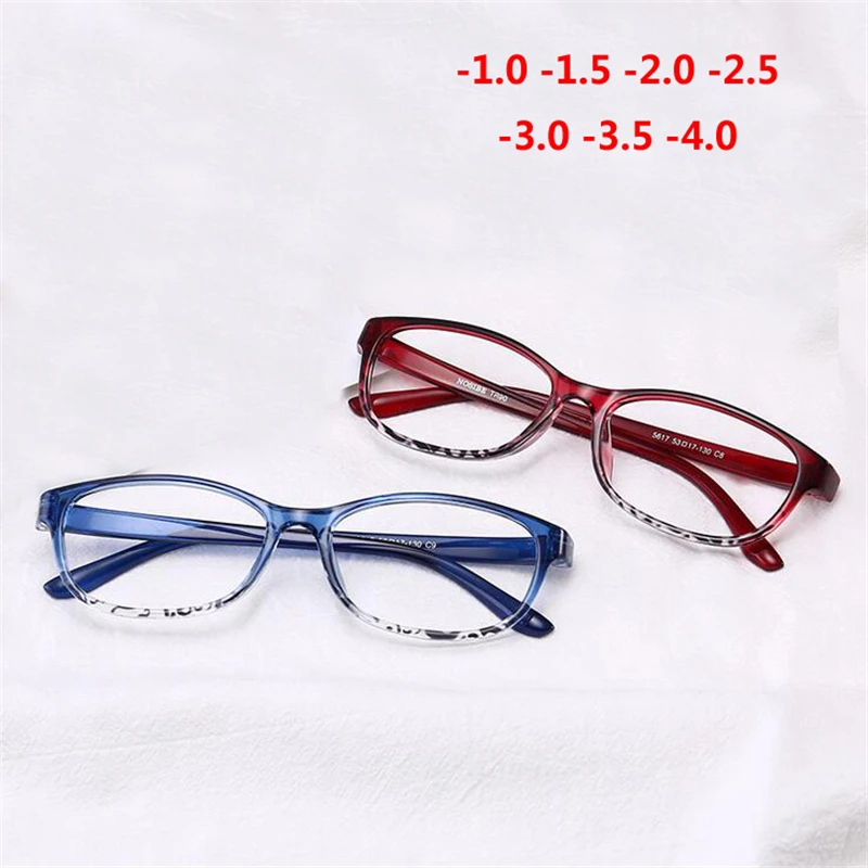 TR90 Kare Bitmiş Miyopi Gözlük Kadın Erkek Kısa görüşlü Gözlük Kırmızı Çerçeve Miyopi Gözlük-1.0 -1.5 -2.0 -2.5 -3 -3.5 -4.0 Görüntü  0