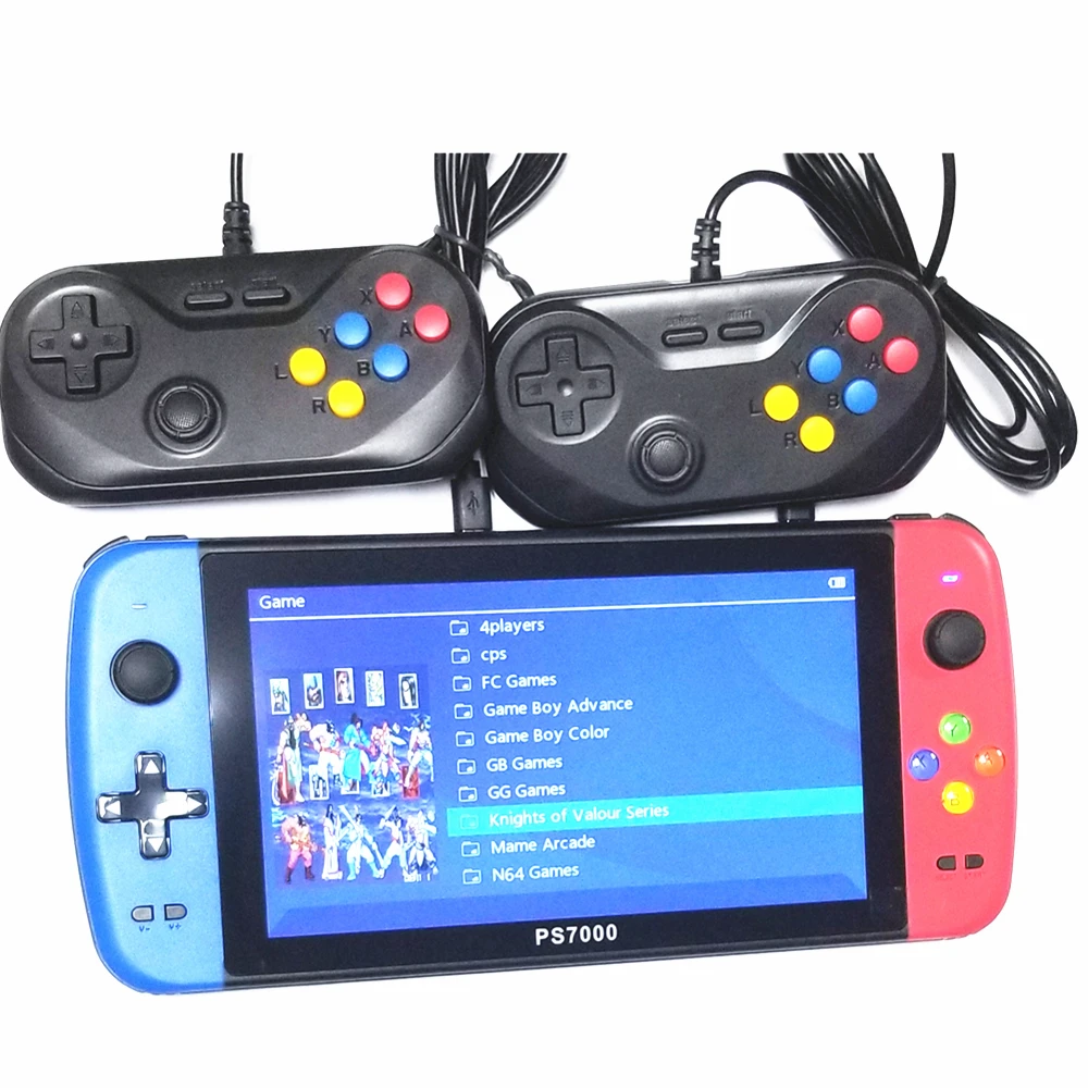 Iki adet mikro usb Oyun Klavyeler denetleyici için Q900 PS7000 taşınabilir oyun konsolu altı fonksiyon düğmesi joystick ile Görüntü  0