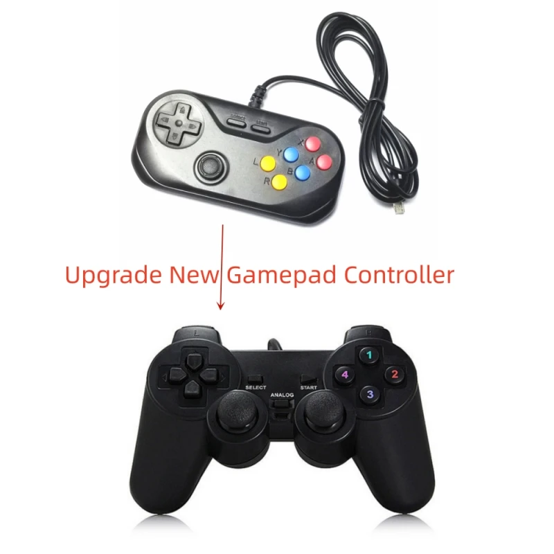 Iki adet mikro usb Oyun Klavyeler denetleyici için Q900 PS7000 taşınabilir oyun konsolu altı fonksiyon düğmesi joystick ile Görüntü  5