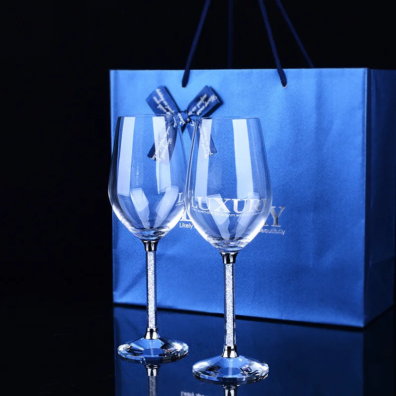 Irıs 1 Çift Kristal şarap bardakları Bardak Düğün Parti Resepsiyon şampanya flüt kadehler Moda Emaye şarap bardağı Hediye Paketi Görüntü  2