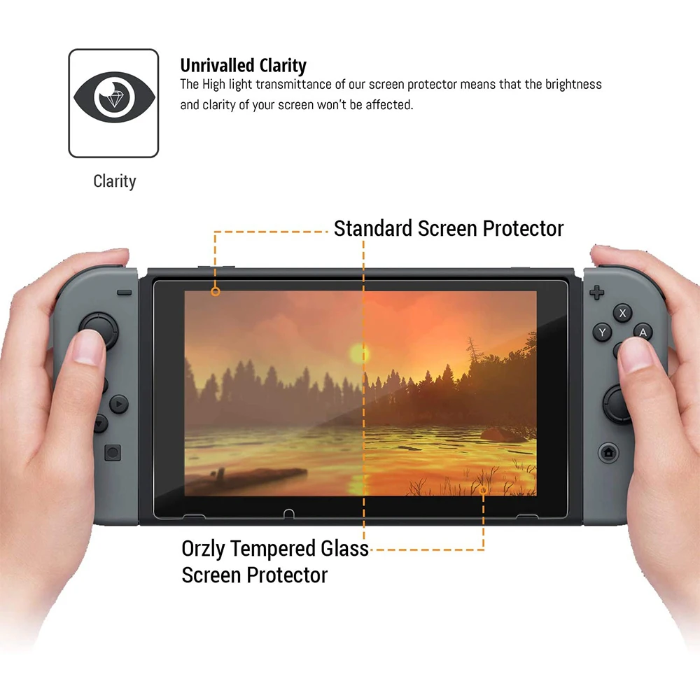 Nintendo Anahtarı için Yüksek Kaliteli Paket Ultra net Kristal Berraklık Cam Nintendo Anahtarı İçin Temperli Cam Ekran Koruyucu Görüntü  0