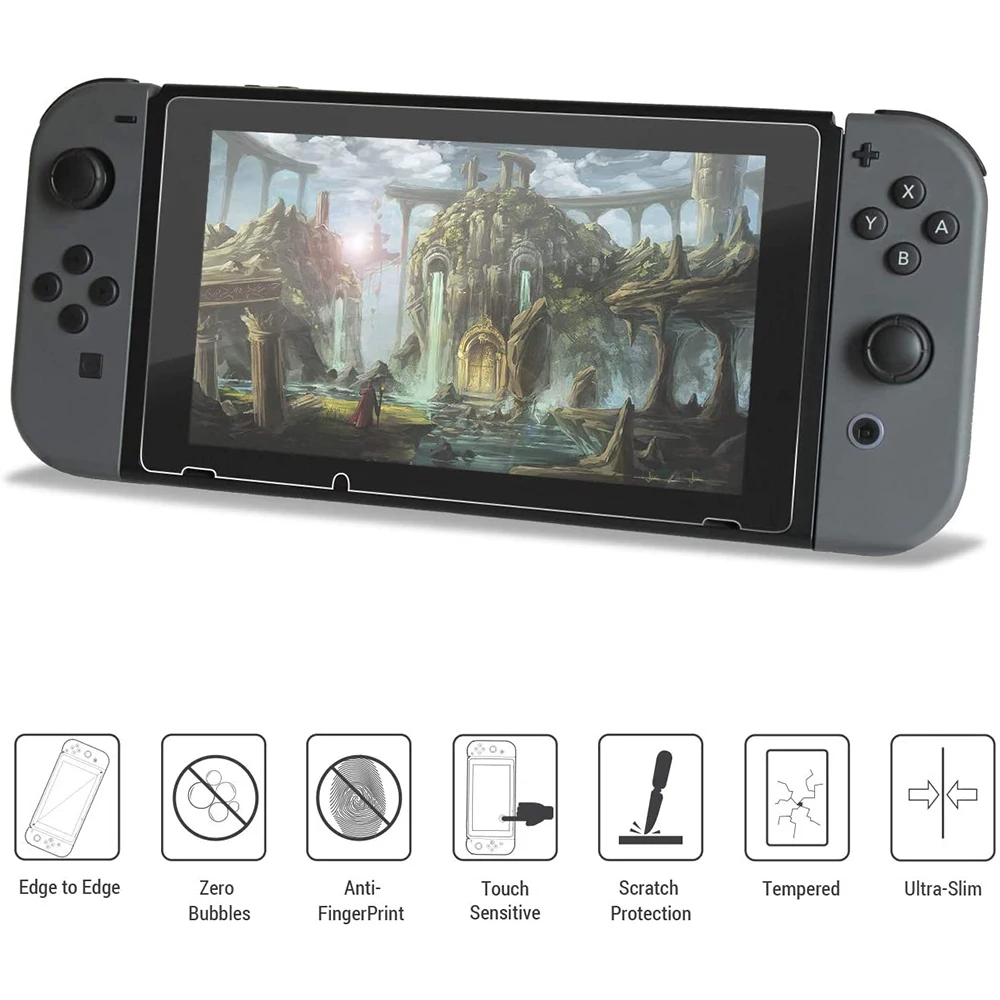 Nintendo Anahtarı için Yüksek Kaliteli Paket Ultra net Kristal Berraklık Cam Nintendo Anahtarı İçin Temperli Cam Ekran Koruyucu Görüntü  5