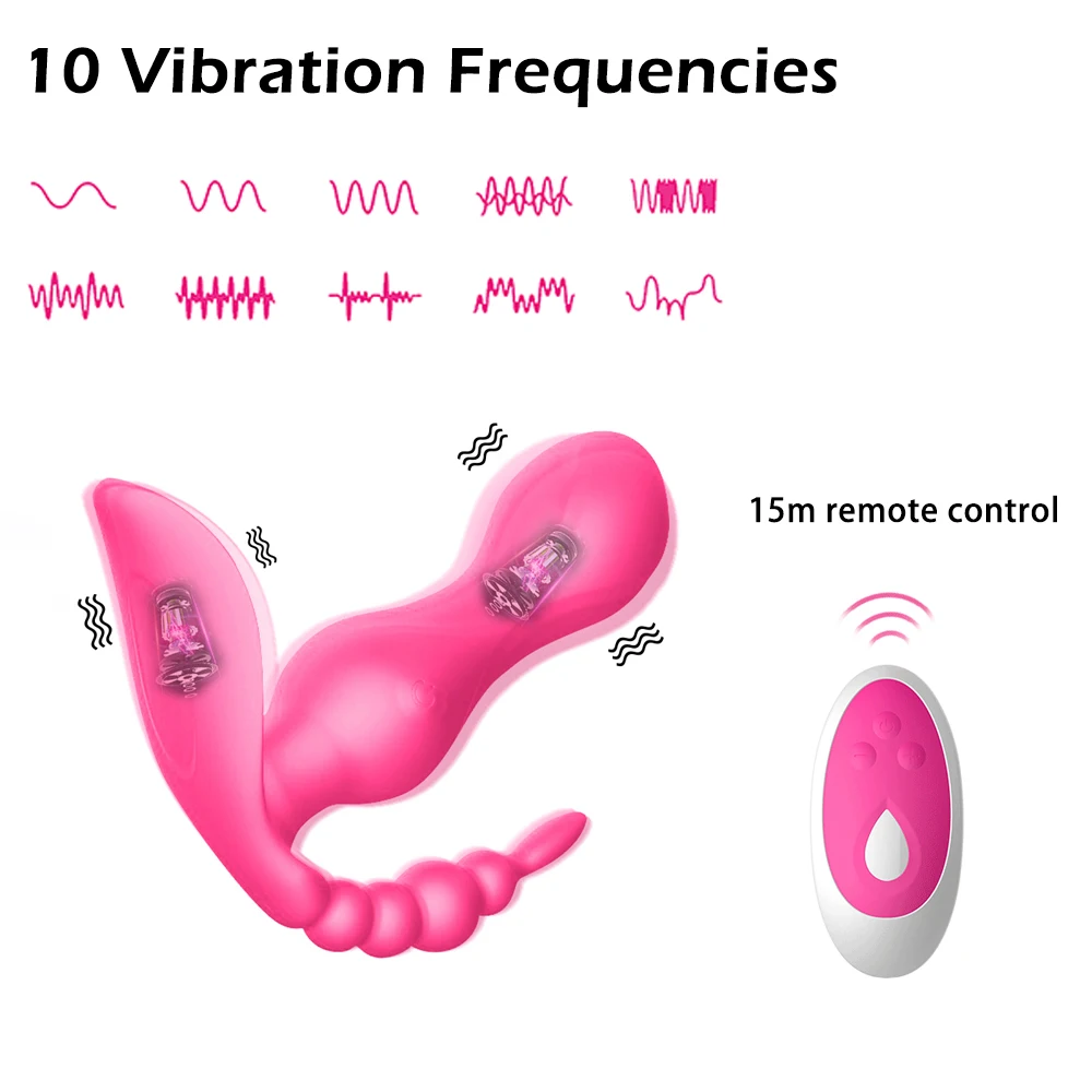 Giyilebilir Yapay Penis Vibratör Kadınlar İçin Seks Oyuncakları Kablosuz Uzaktan Kumanda Külot Vibratör yetişkin Anal Plug G Noktası Klitoris Stimülatörü Görüntü  2