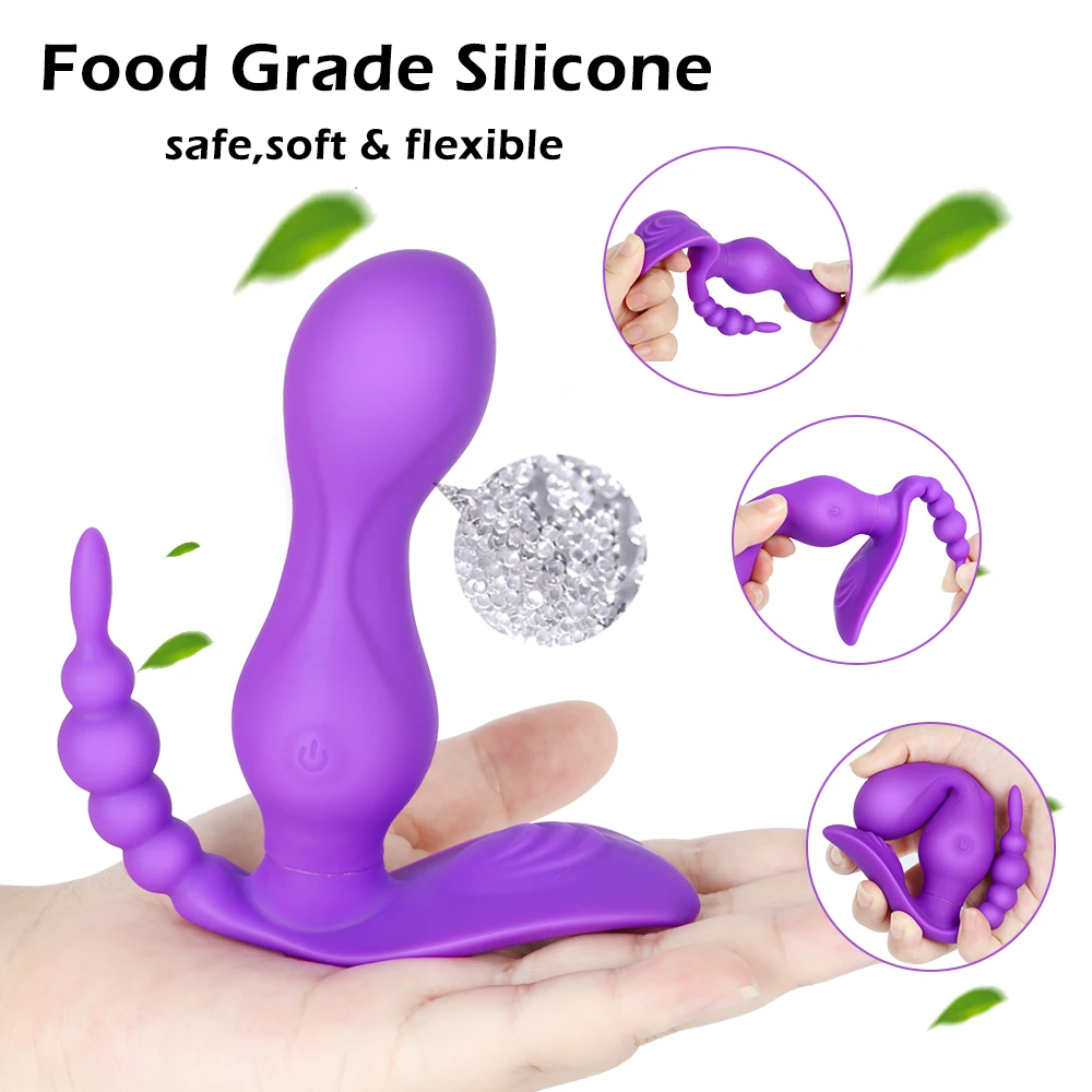 Giyilebilir Yapay Penis Vibratör Kadınlar İçin Seks Oyuncakları Kablosuz Uzaktan Kumanda Külot Vibratör yetişkin Anal Plug G Noktası Klitoris Stimülatörü Görüntü  5