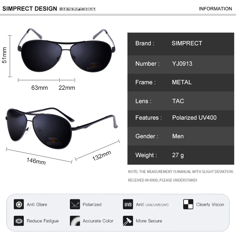 SIMPRECT Pilot Polarize Güneş Gözlüğü Erkekler İçin 2022 Lüks Marka Tasarımcısı güneş gözlüğü Moda Retro Vintage UV400 Sürüş Oculos Görüntü  2
