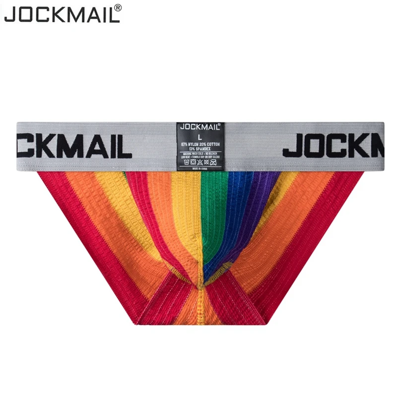 JOCKMAIL erkek Külot Bikini Jockstrap Seksi Erkek İç Çamaşırı Kayma Cueca Eşcinsel Külot Erkek Külot Örgü Kese Alçak Nefes Görüntü  4