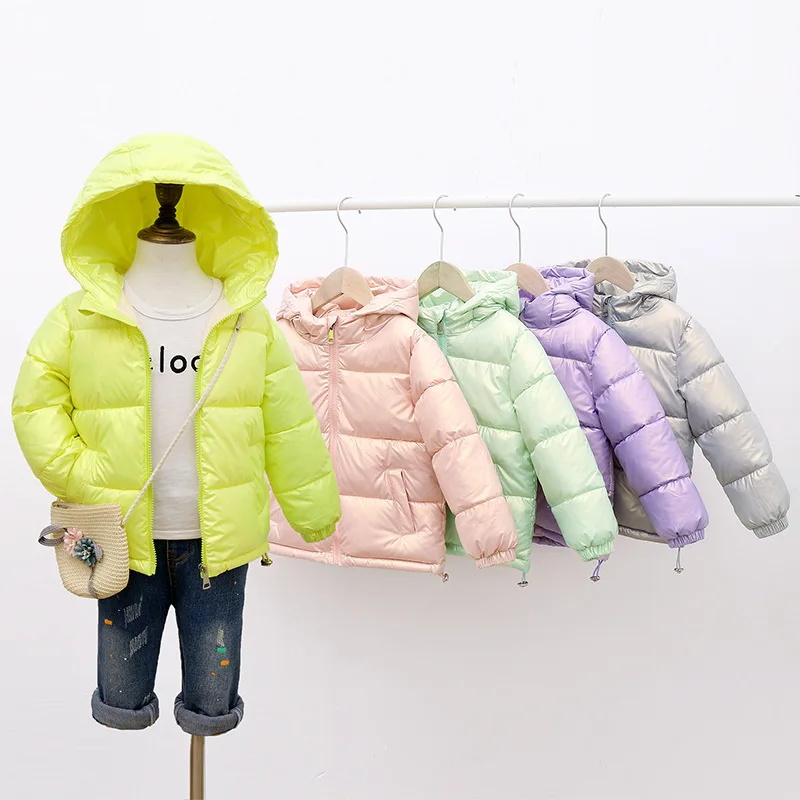 Kapşonlu balon ceket Erkek Kız için 3-10 Yıl Moda Kış Ultra Hafif sıcak uzun kaban s Snowsuit Çocuk Aşağı Parkas Giyim Görüntü  4