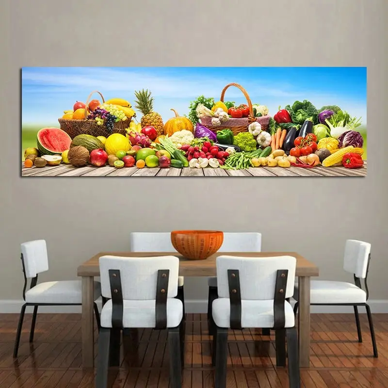 Mutfak Duvar Sanatı Sebze ve Meyve Tuval Boyama Posterler ve Baskılar Resim Yemek Odası yatak odası dekoru Cuadros Çerçevesiz Görüntü  5
