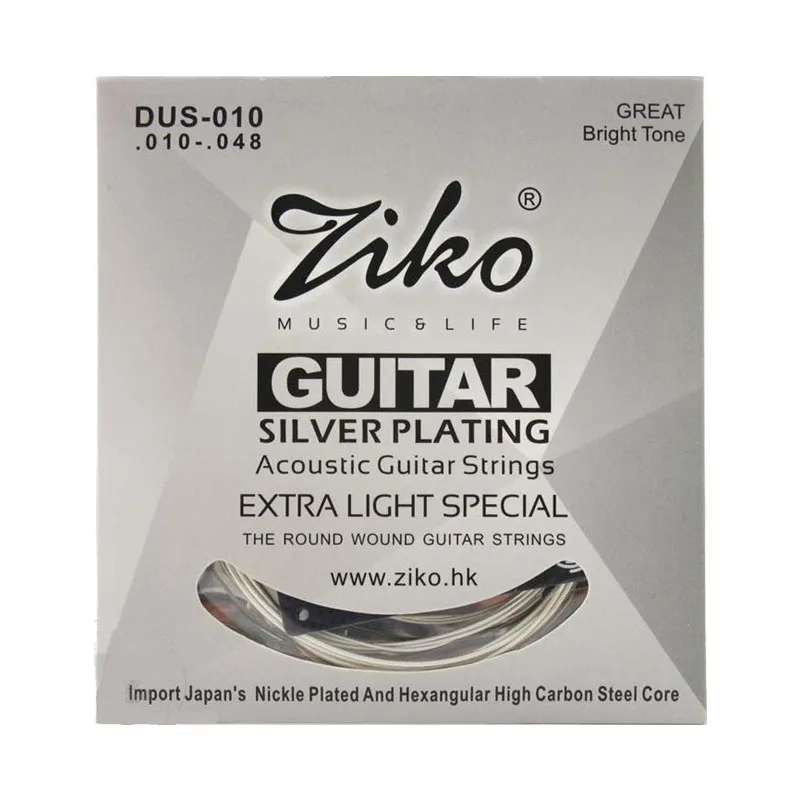 ZIKO 010-048 Akustik Gitar Dizeleri Gümüş Kaplama Gitar Parçaları Müzik Aletleri Aksesuarları Görüntü  2