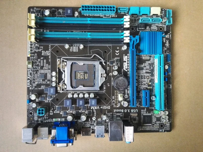 Orijinal Asus B75M-PLUS Masaüstü Anakart Intel B75 Soket LGA 1155 ı3 ı5 ı7 DDR3 32G SATA3 USB3.0 Kullanılan Görüntü  2