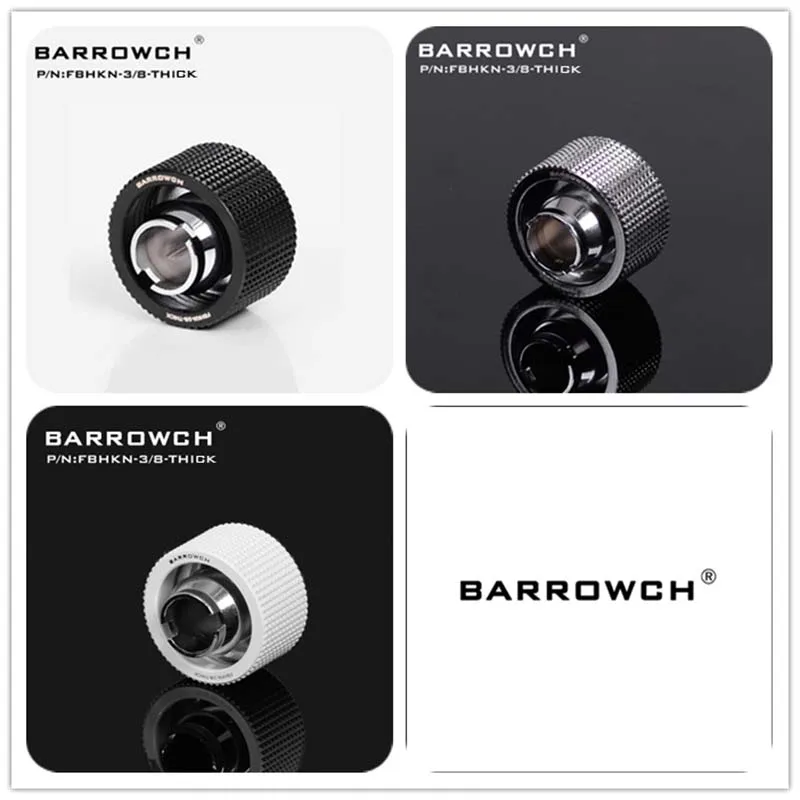 Barrowch pc su soğutma Uydurma yumuşak tüp konektörü Sürgülü boru ID9. 5mm OD12.7mm / 16mm FBHKN-3/8-İNCE FBHKN-3/8-kalın Görüntü  0