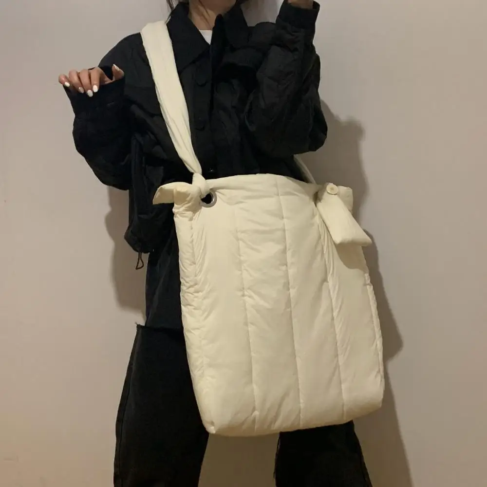 Rahat uzay pamuk crossbody çanta tasarımcısı kadın çanta lüks bayan omuz çantaları büyük kapasiteli tote büyük çantalar 2020 kış Görüntü  4