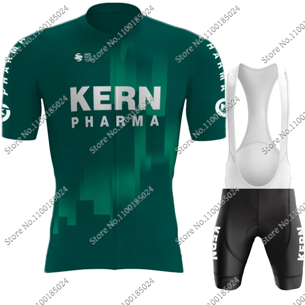 2023 Kern-Pharma Takım Bisiklet Jersey Seti Yaz Erkek bisikletçi giysisi Yol Bisikleti Gömlek Takım Elbise Bisiklet Önlüğü Şort MTB Ropa Maillot Görüntü  0