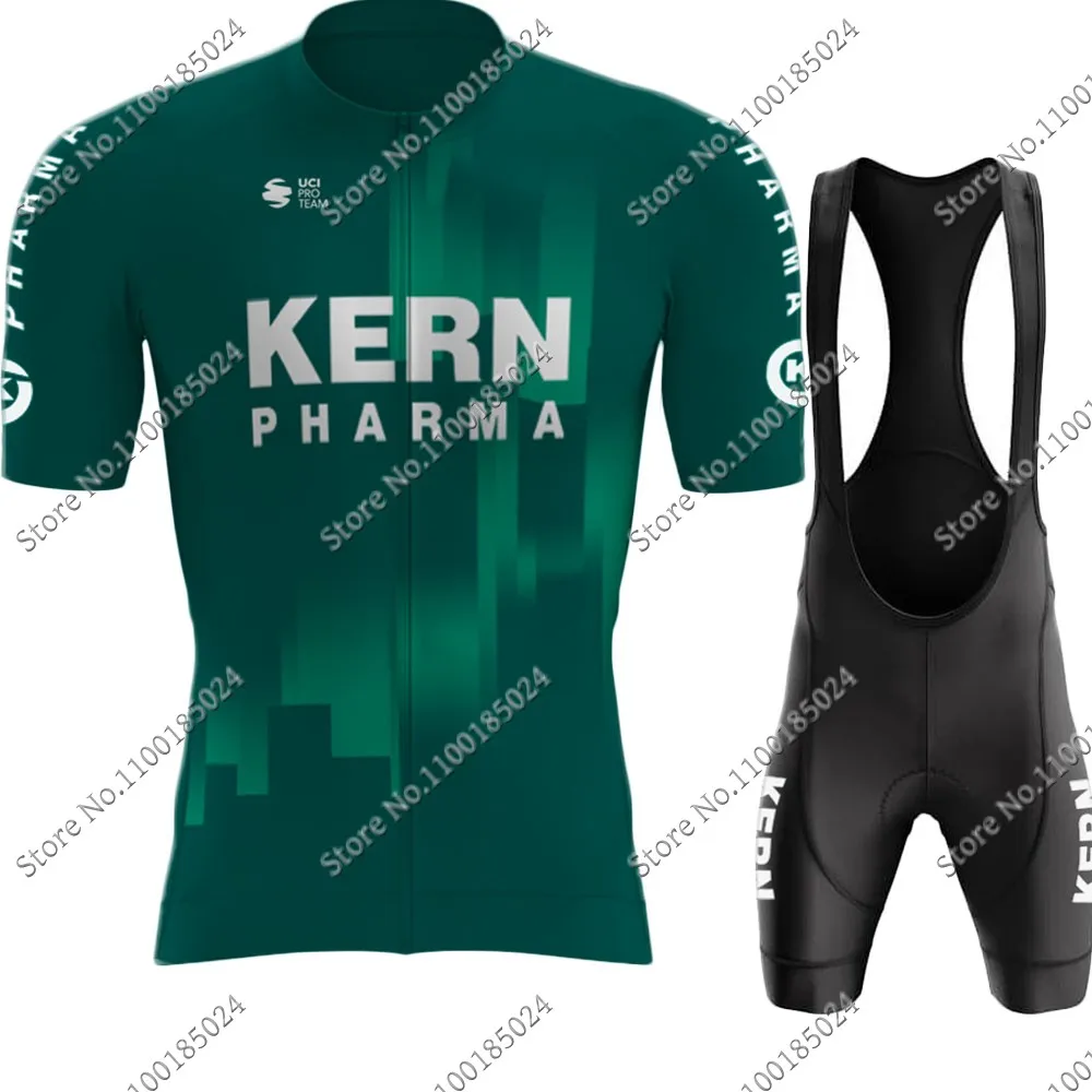 2023 Kern-Pharma Takım Bisiklet Jersey Seti Yaz Erkek bisikletçi giysisi Yol Bisikleti Gömlek Takım Elbise Bisiklet Önlüğü Şort MTB Ropa Maillot Görüntü  5