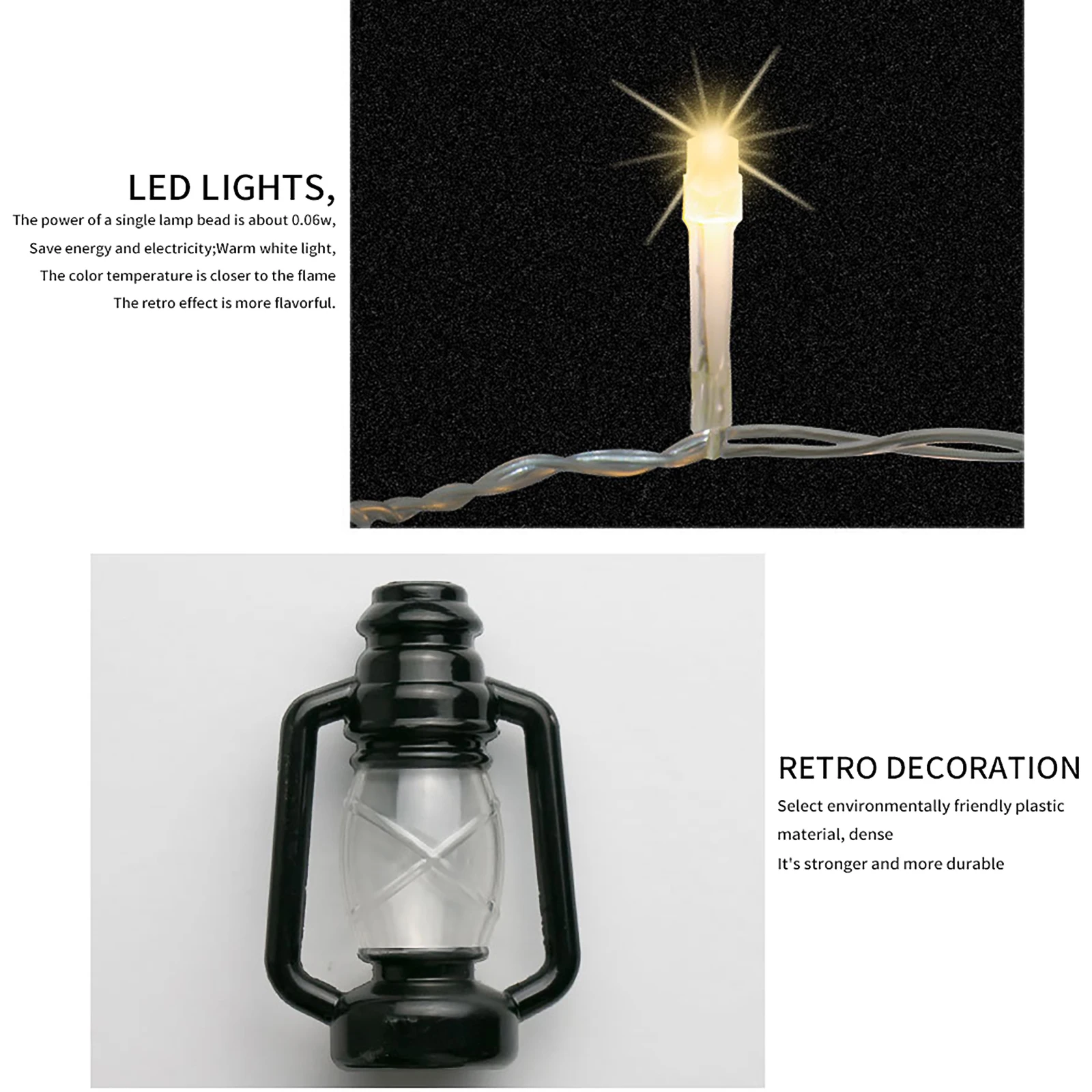 1.5 m Gazyağı şişe ışık dize LED peri Garland fener dize Akülü su geçirmez açık alan aydınlatması Gazyağı Lambası dize Görüntü  4