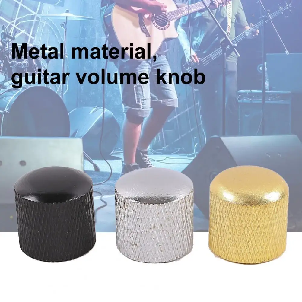 Potansiyometre Topuzu Sağlam Aşınma direnci Metal Döner Elektro Gitar Ses Düğmesi Bas Taşınabilir Gitar Ton Kontrol Düğmesi Görüntü  1