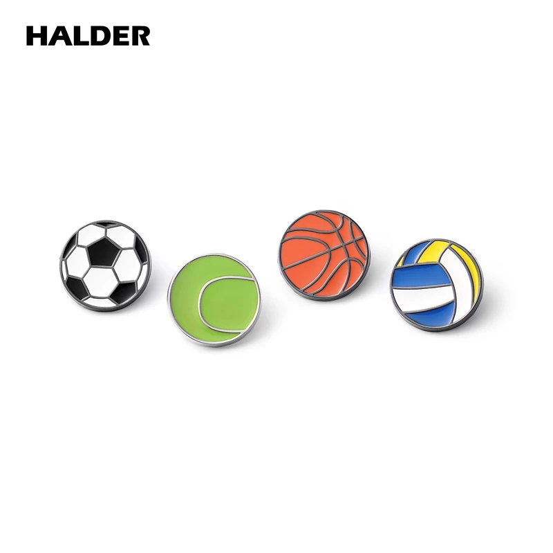HALDER Futbol Pin Basketbol Pin Tenis Broş Voleybol Rozeti Spor Pimleri Topları Broş Sırt Çantası Erkekler İçin Hediye Takı Görüntü  2