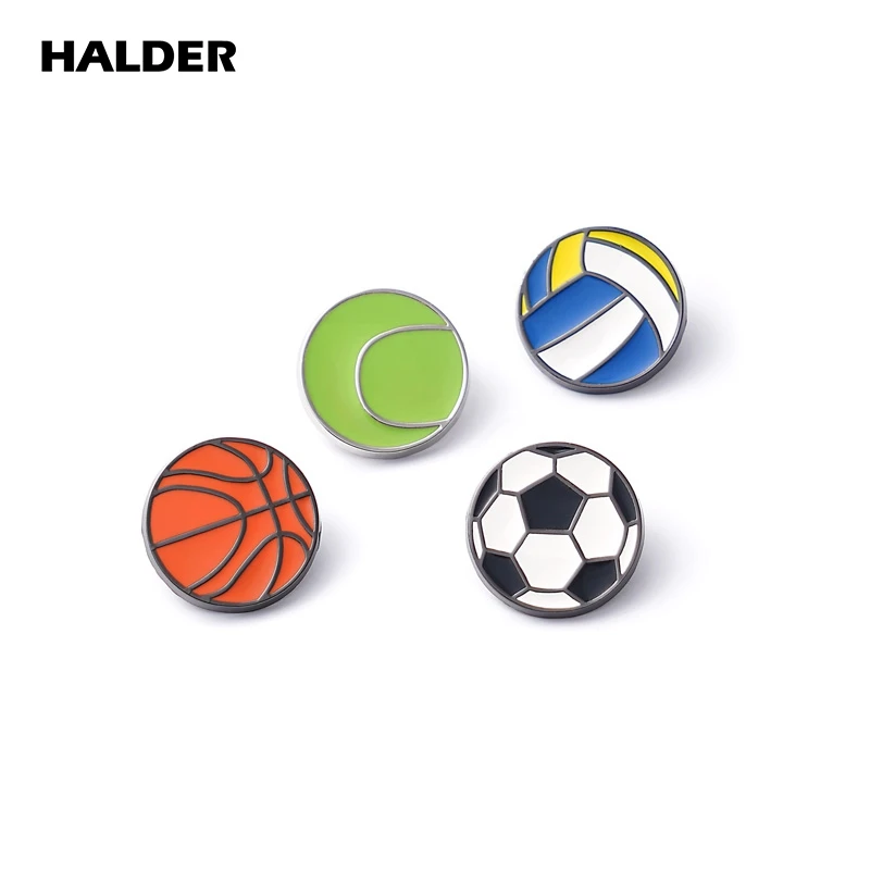 HALDER Futbol Pin Basketbol Pin Tenis Broş Voleybol Rozeti Spor Pimleri Topları Broş Sırt Çantası Erkekler İçin Hediye Takı Görüntü  3