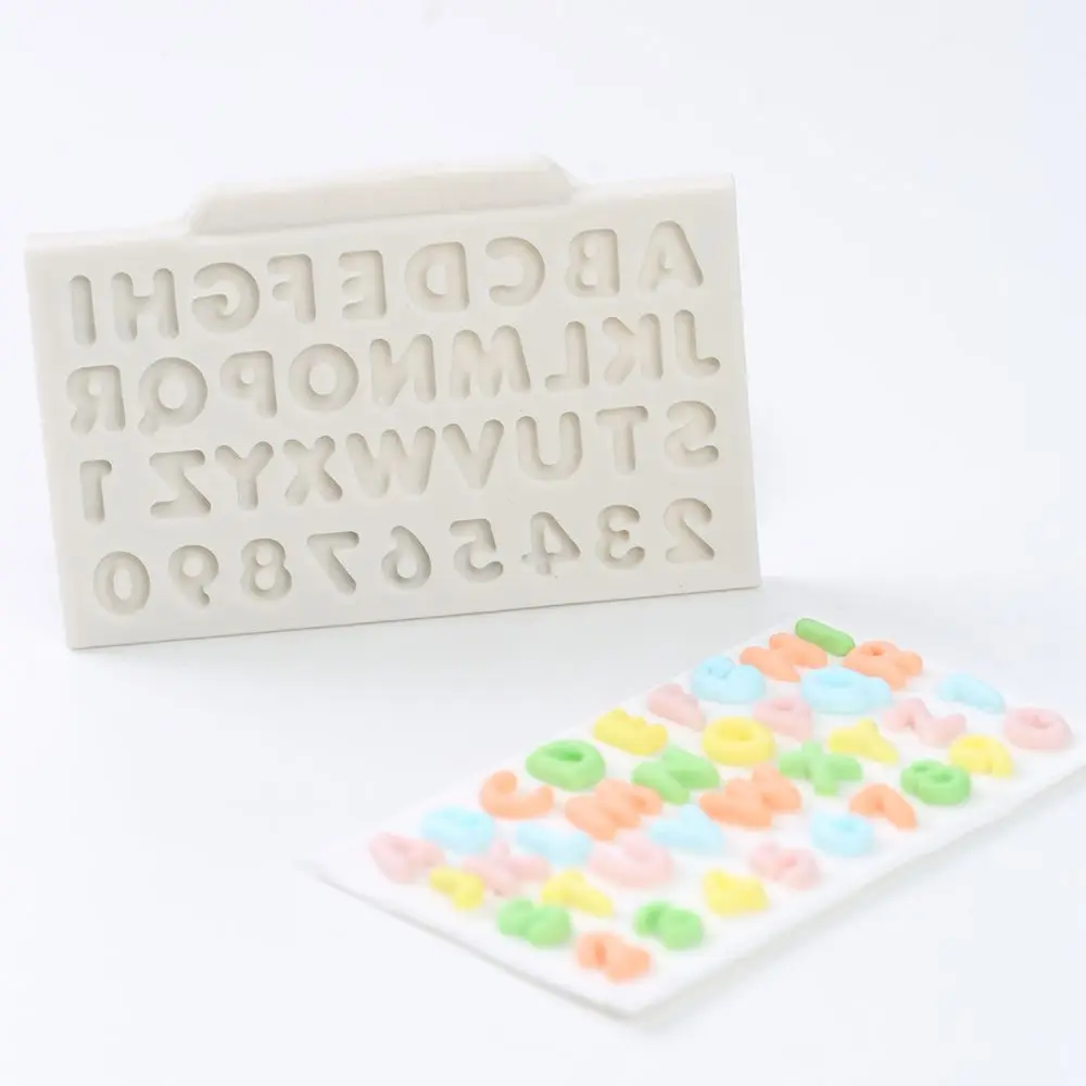 Alfabe Mektubu Numarası Kek Kalıbı DIY Silikon Bakeware Çikolata şekerleme kalıbı pişirme kabı El Yapımı Aracı Görüntü  0