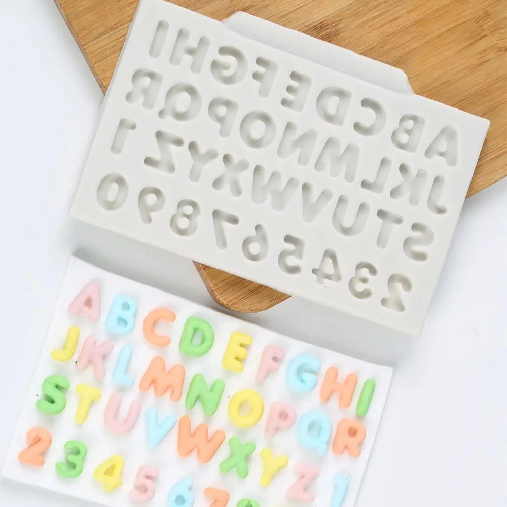 Alfabe Mektubu Numarası Kek Kalıbı DIY Silikon Bakeware Çikolata şekerleme kalıbı pişirme kabı El Yapımı Aracı Görüntü  1