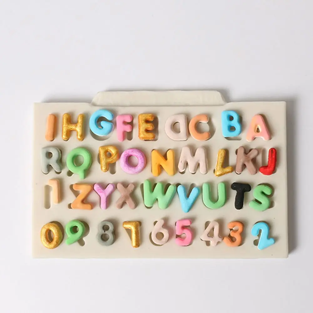 Alfabe Mektubu Numarası Kek Kalıbı DIY Silikon Bakeware Çikolata şekerleme kalıbı pişirme kabı El Yapımı Aracı Görüntü  2