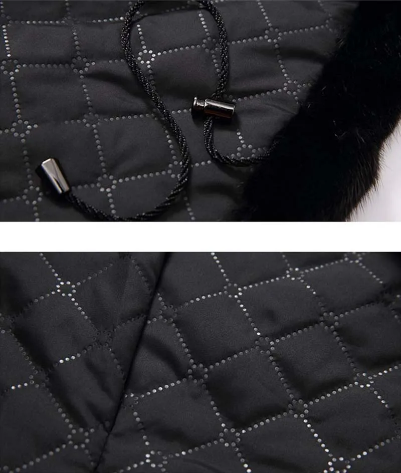 Yeni Bayan Kış Taklit Siyah Sahte Kürk Jackts Kapşonlu Uzun Büyük Boy Kadın Rahat Paltolar Chamarras De Mujer D441 Görüntü  4