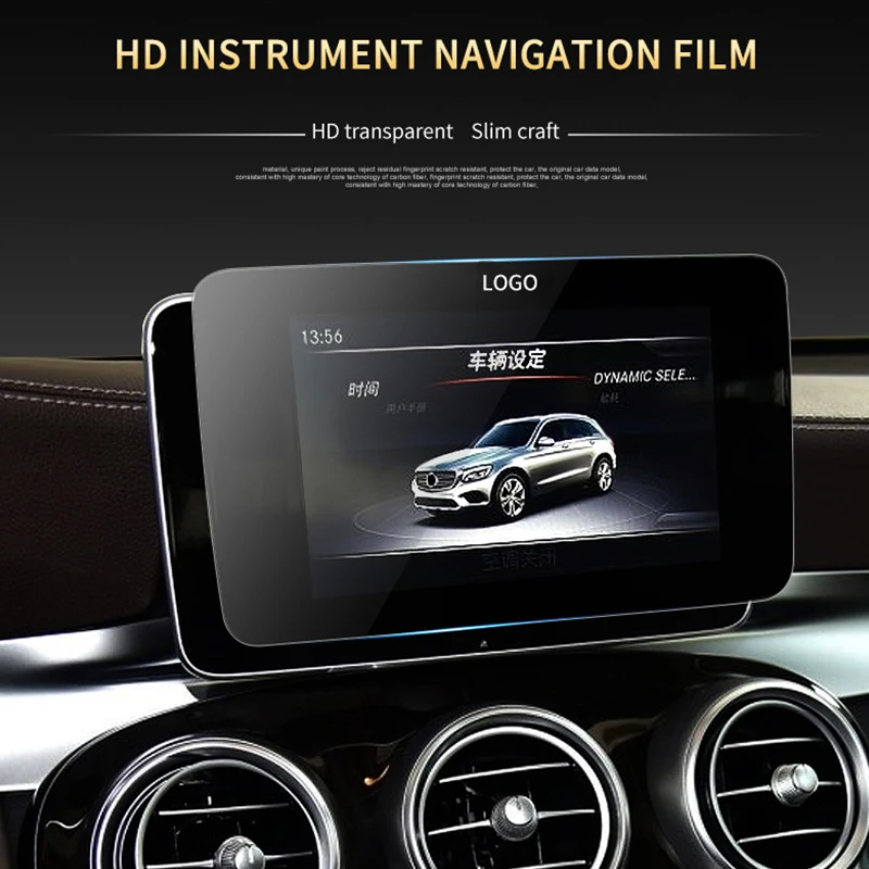 Araba Temperli Cam koruyucu film Mercedes Benz C Sınıfı İçin W205 GLC 253 Coupe İç GPS Navigasyon Ekran Anti-scratch Filmi Görüntü  0