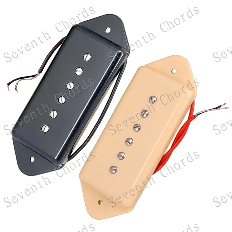 Bir Set 2 Adet Köpek kulak P90 Stil 6 Dize Pickup Elektro gitar için-Siyah Görüntü  2