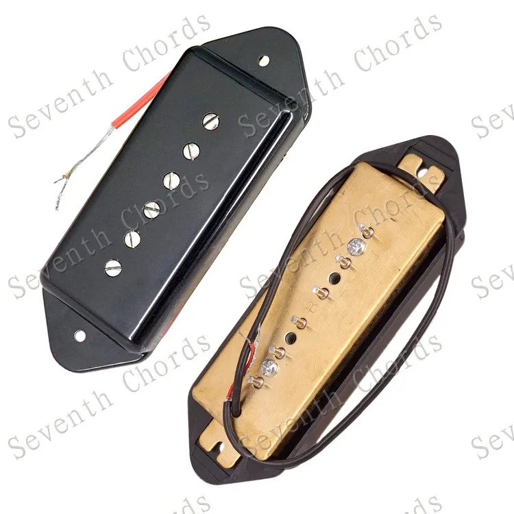 Bir Set 2 Adet Köpek kulak P90 Stil 6 Dize Pickup Elektro gitar için-Siyah Görüntü  5