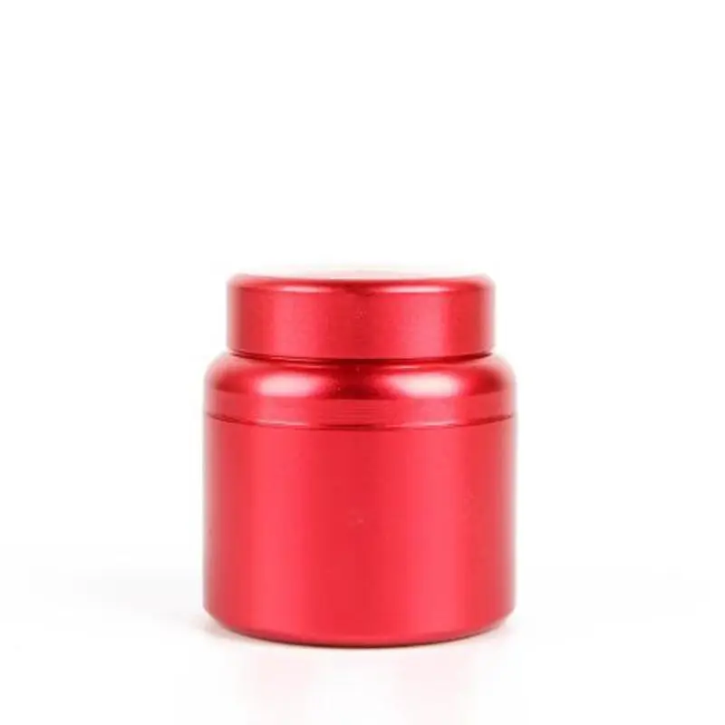 1 ADET Küçük Metal Alüminyum Ot Stash Kavanoz Mini Taşınabilir Çay Kutuları Hava Geçirmez Koku Geçirmez Konteyner Saklama Kutusu AAA0846 Görüntü  4