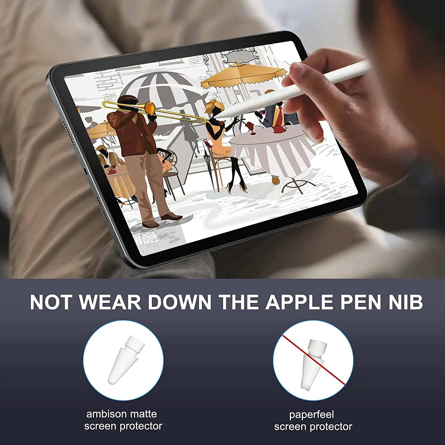 2 Paket 9H Mat Temperli Cam Ekran Koruyucu için Tasarlanmış iPad Mini 6 / Mini 1/2/3/4/5, Parlama Önleyici ve Parmak İzi / Kabarcıksız Görüntü  3