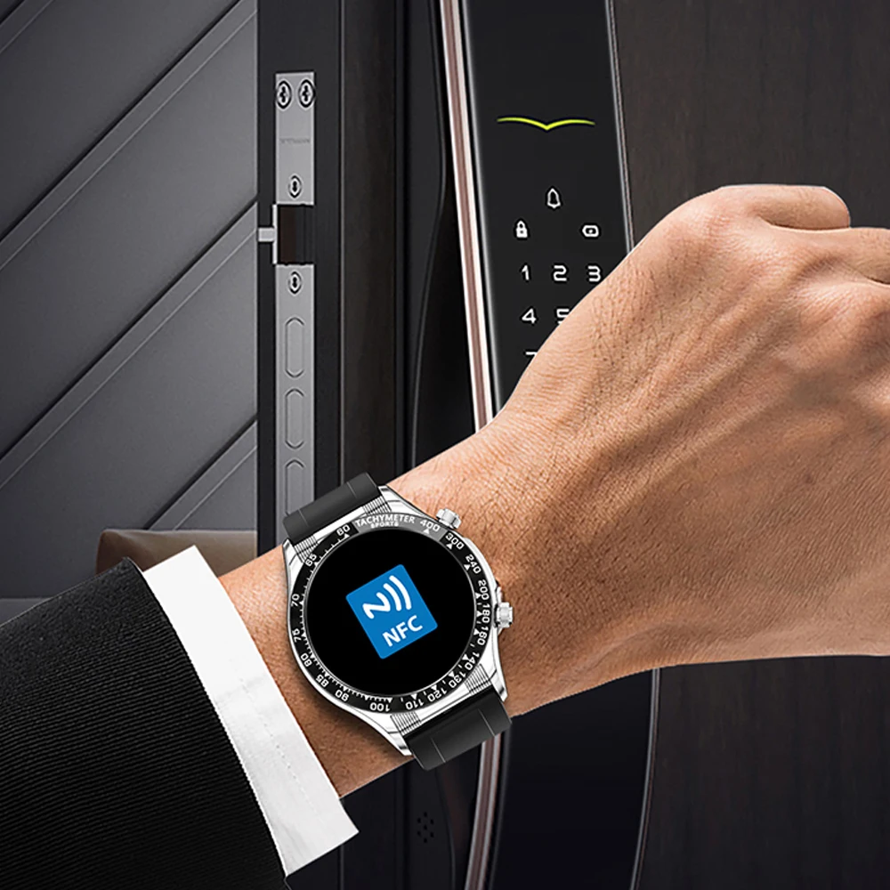 2022 Yeni NFC İş akıllı saat Erkekler Bluetooth Çağrı Kalp Hızı Kan Basıncı Smartwatch IP67 Su Geçirmez Spor Bilezik Görüntü  4