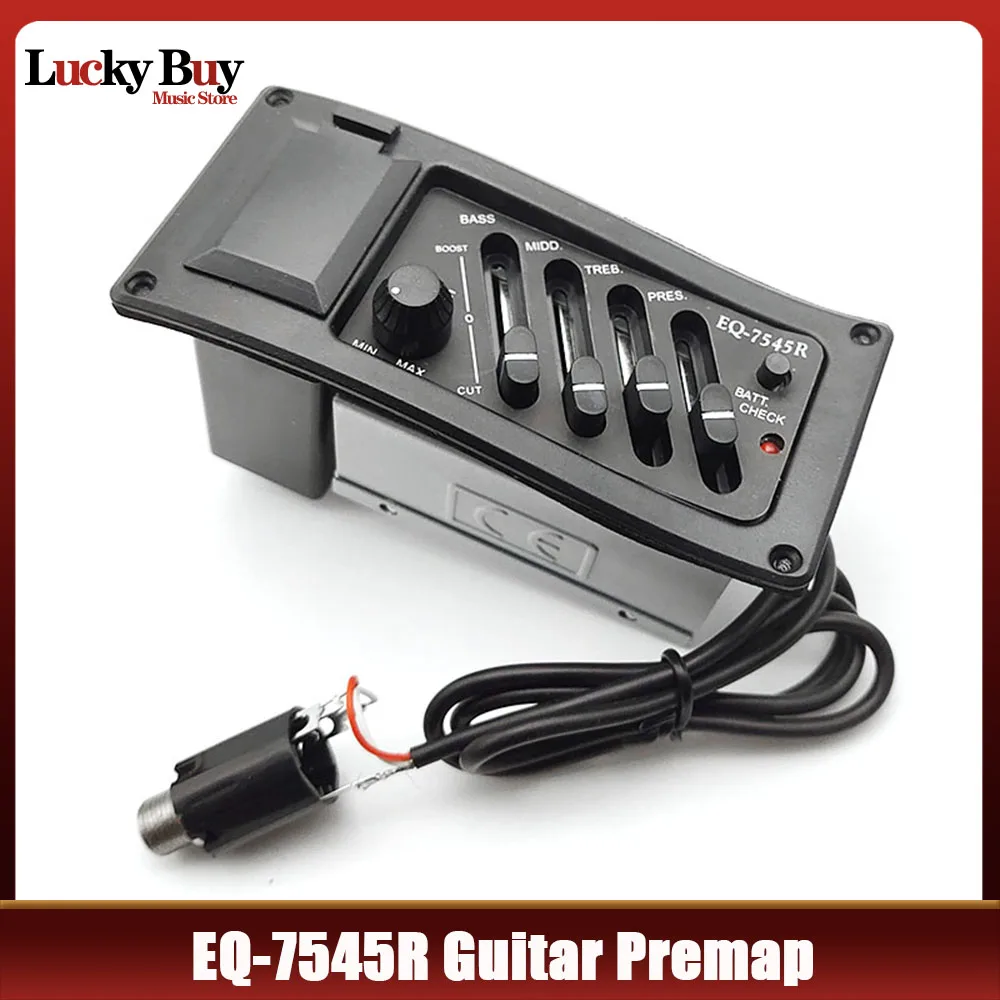 4 Bant Akustik Gitar EQ Preamp Ekolayzer EQ 7545R Pikap Amplifikatör 6.5 MM Çıkış Görüntü  5