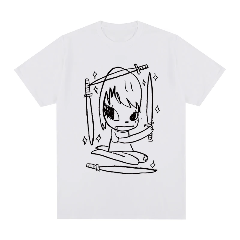 Yoshitomo Nara DÖRT kılıç T-shirt komik Pamuk Erkekler T gömlek Yeni TEE TİŞÖRT Bayan Üstleri Unisex Görüntü  1
