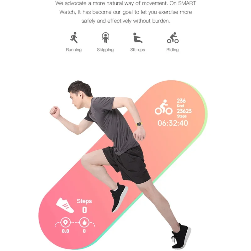 LOVEBAY D20S akıllı saat Su Geçirmez Bluetooth Kan Basıncı Fitness Spor İzci nabız monitörü Smartwatch Erkekler Kadınlar İçin Görüntü  1