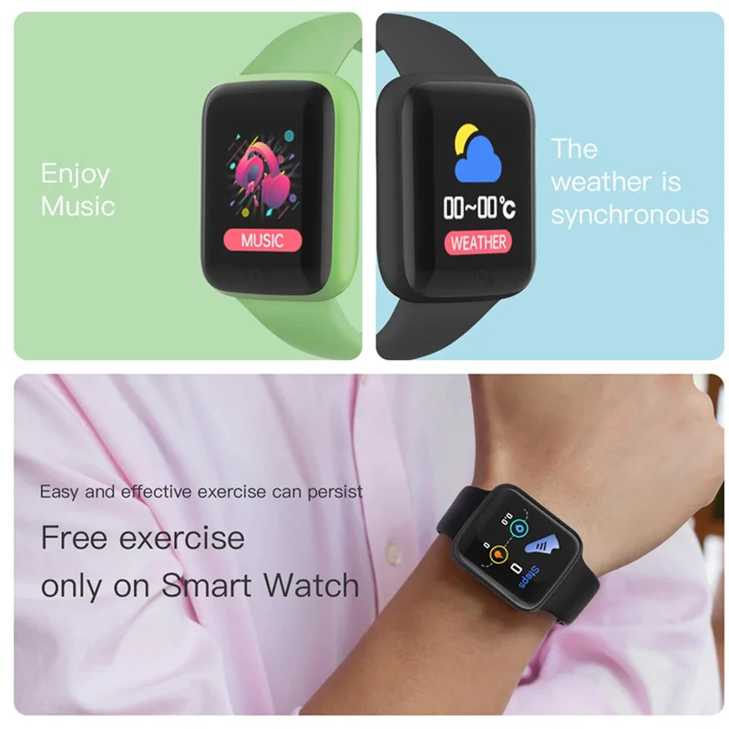 LOVEBAY D20S akıllı saat Su Geçirmez Bluetooth Kan Basıncı Fitness Spor İzci nabız monitörü Smartwatch Erkekler Kadınlar İçin Görüntü  2