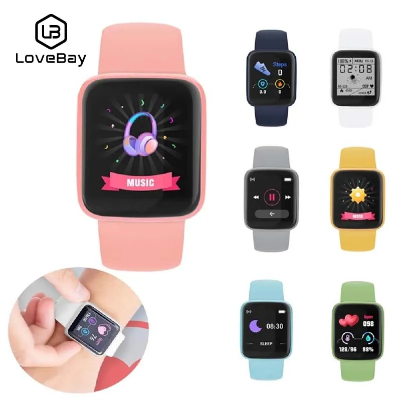 LOVEBAY D20S akıllı saat Su Geçirmez Bluetooth Kan Basıncı Fitness Spor İzci nabız monitörü Smartwatch Erkekler Kadınlar İçin Görüntü  5