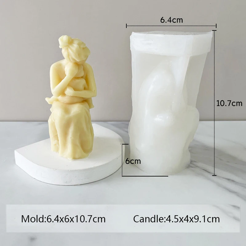 3D Hugs İnsanlar için Silikon Mum Kalıp Soyut Vücut Figürü Kalıpları El Yapımı Koku Alçı Reçine Sabun Kek Kalıpları Görüntü  3