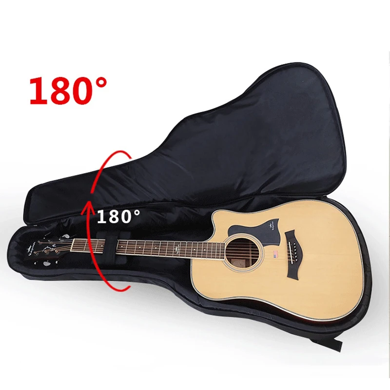 Oxford Bas Gitar Çantaları Taşınabilir Gitar Sırt Çantaları 36 39 41 İnç Kalınlaşmak Ped Durumda Düz Renk Su Geçirmez Giyilebilir Çanta XA237M Görüntü  5