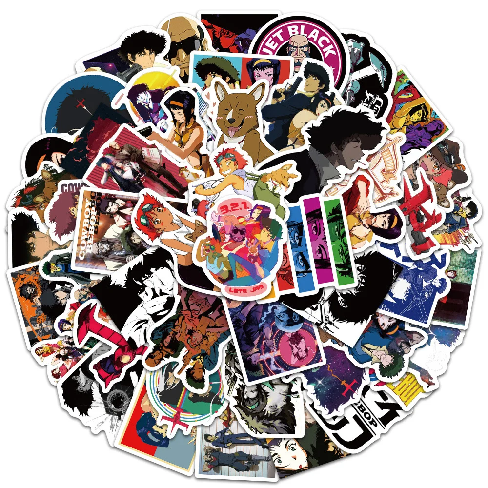 10/30/50 adet Kovboy Bebop Anime Çıkartmalar Dizüstü Tablet Kaykay Dizüstü Su Geçirmez Graffiti Çocuklar Sticker Karikatür Çıkartması Oyuncak Görüntü  0