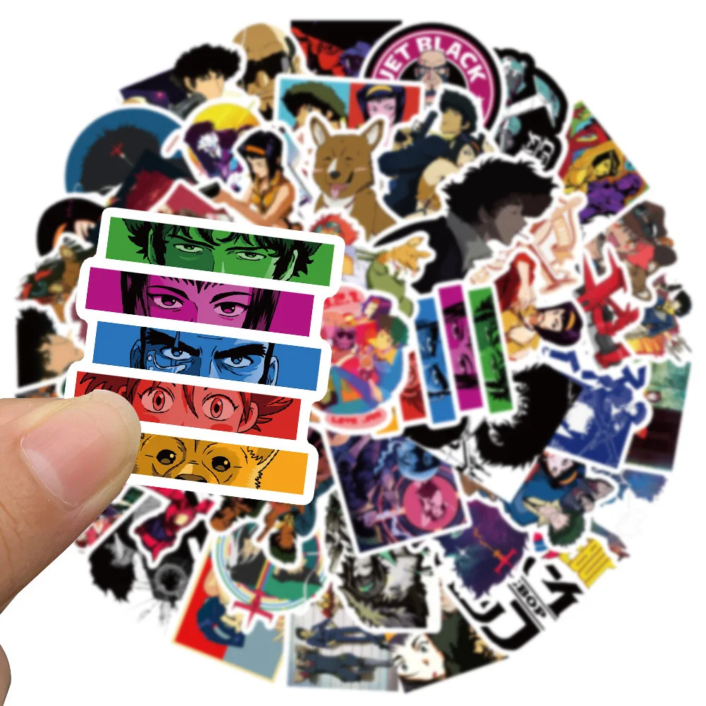 10/30/50 adet Kovboy Bebop Anime Çıkartmalar Dizüstü Tablet Kaykay Dizüstü Su Geçirmez Graffiti Çocuklar Sticker Karikatür Çıkartması Oyuncak Görüntü  4