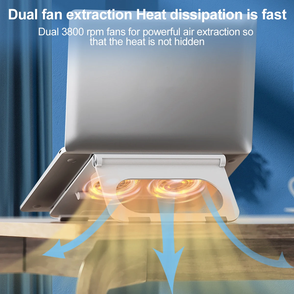 Taşınabilir dizüstü standı soğutma fanı ısı dağılımı pedi Macbook Air Pro İçin iPad HP DELL Tablet soğutucu tutucu dizüstü Braketi Görüntü  4