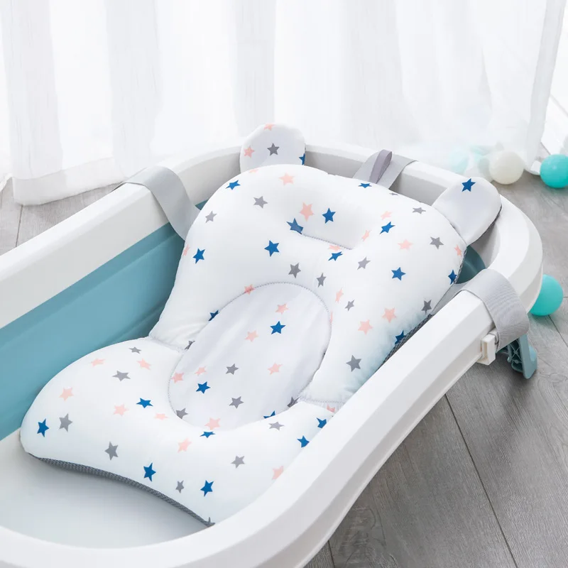 Taşınabilir Bebek Duş Küvet Pedi Kaymaz Yumuşak Konfor Küvet Koltuk Desteği Mat Katlanabilir Bebek banyo oturağı Yüzen Su Pedi Görüntü  2