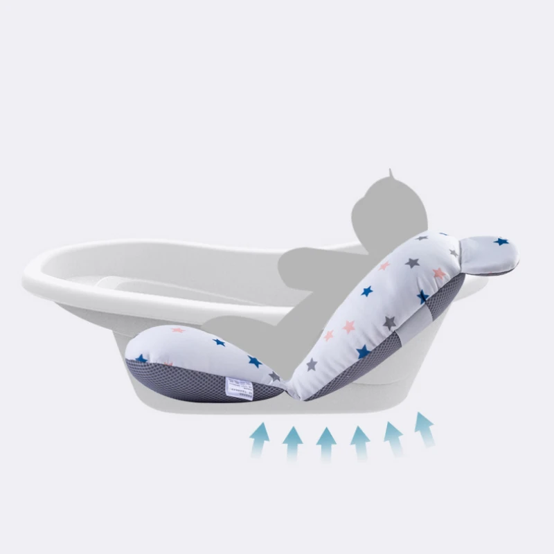 Taşınabilir Bebek Duş Küvet Pedi Kaymaz Yumuşak Konfor Küvet Koltuk Desteği Mat Katlanabilir Bebek banyo oturağı Yüzen Su Pedi Görüntü  3