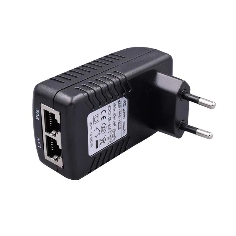 DC48V 0.5 A AB / İNGİLTERE/ABD / AU Ağ POE Anahtarı Ethernet POE Adaptörü POE enjektörü Splitter ile IP kamera İçin POE Görüntü  2