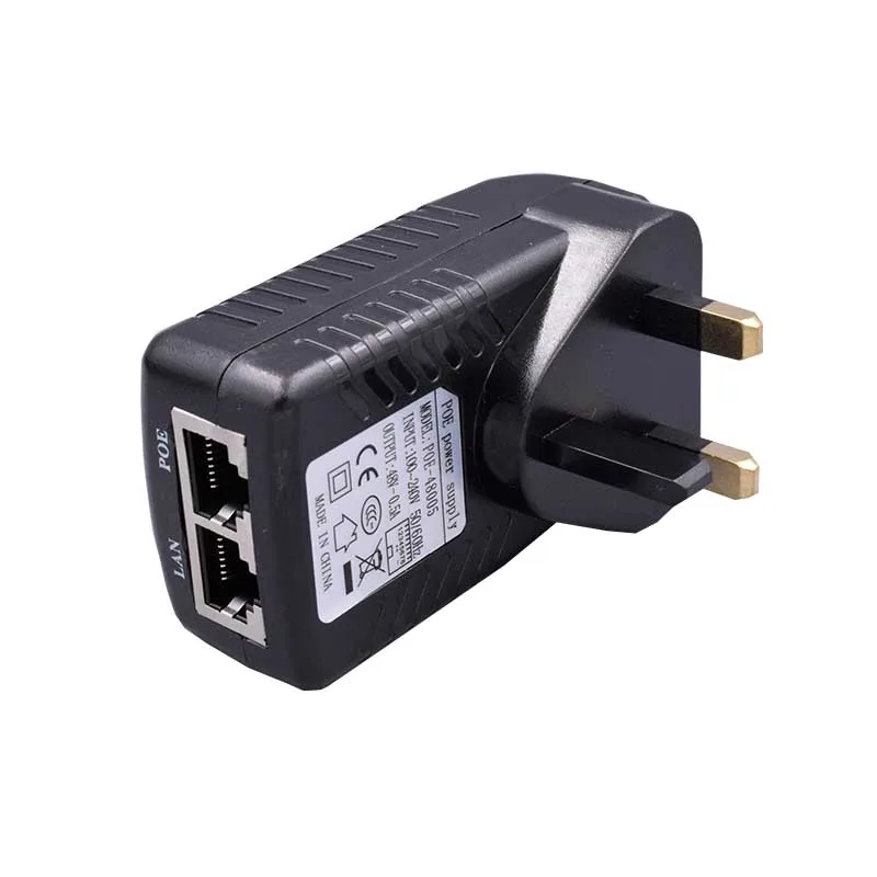 DC48V 0.5 A AB / İNGİLTERE/ABD / AU Ağ POE Anahtarı Ethernet POE Adaptörü POE enjektörü Splitter ile IP kamera İçin POE Görüntü  3
