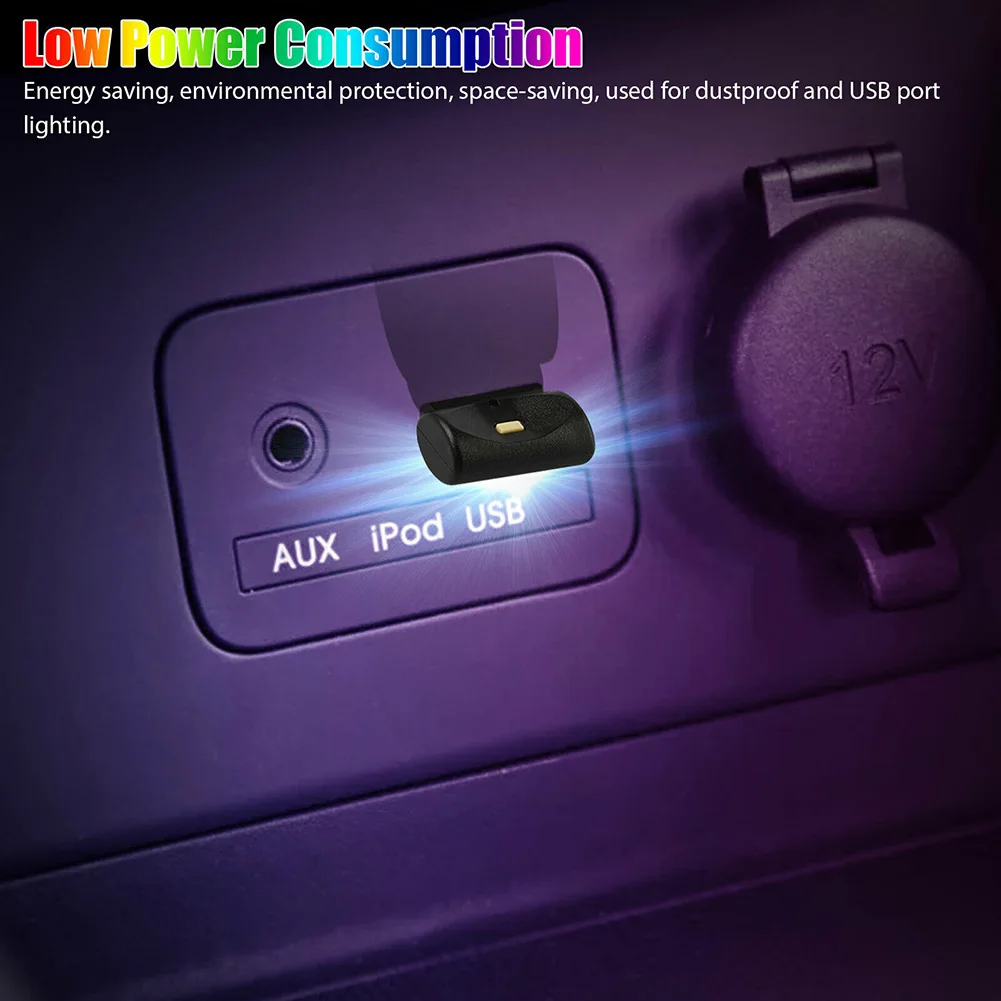 Atmosfer lamba USB LED araba Mini Neon ortam degrade + sabit ışık iç ışık RGB dokunmatik anahtar aksesuarları Görüntü  5