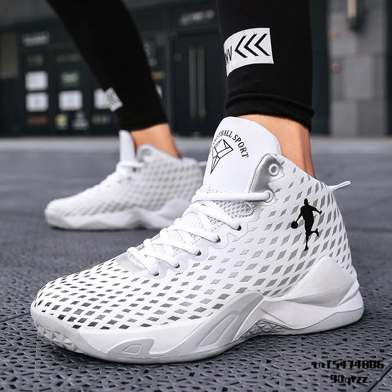 2022 Yeni Bahar Erkekler basketbol ayakkabıları Yüksek Top Sneakers yarım çizmeler Kadın Spor Atletik Spor Ayakkabı Düz Eğitmenler Erkek Görüntü  4